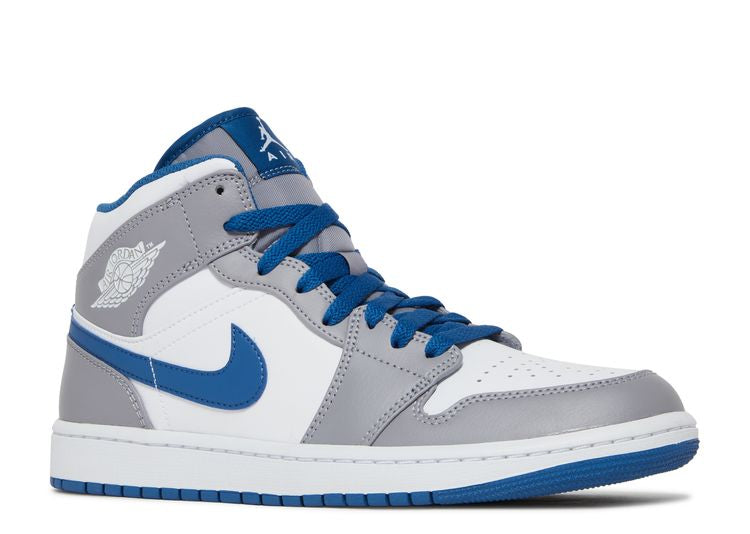  Air Jordan 1 Mid 'Cement True Blue'