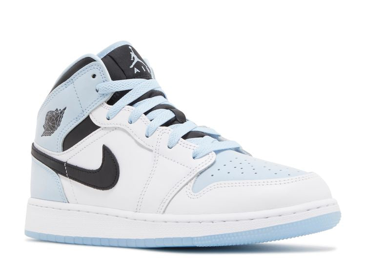  Air Jordan 1 Mid SE GS 'White Ice Blue'